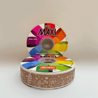 Fita Plstica Maxi Paper Look - Caqui 32mmx100m